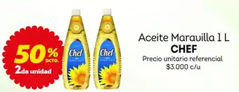 Tottus Aceite Maravilla 1 L CHEF oferta