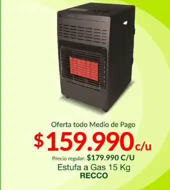 Tottus Estufa a Gas 15 Kg RECCO oferta