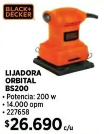 Construmart BLACK+ DECKER LIJADORA ORBITAL BS200 oferta