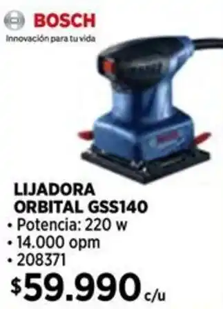 Construmart BOSCH LIJADORA ORBITAL GSS140 oferta