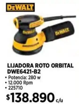 Construmart DEWALT LIJADORA ROTO ORBITAL DWE6421-B2 oferta
