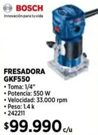 Construmart BOSCH FRESADORA GKF550 oferta