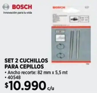 Construmart BOSCH SET 2 CUCHILLOS PARA CEPILLOS oferta