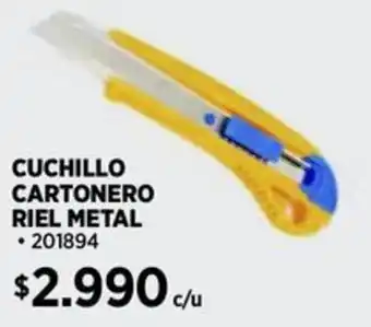 Construmart CUCHILLO CARTONERO RIEL METAL oferta