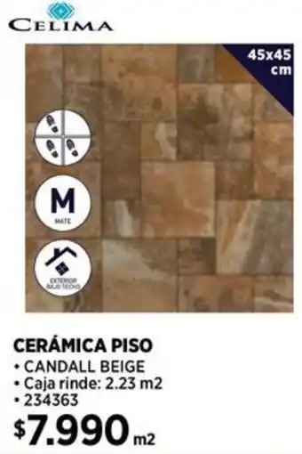 Construmart CELIMA CERÁMICA PISO 45x45cm oferta
