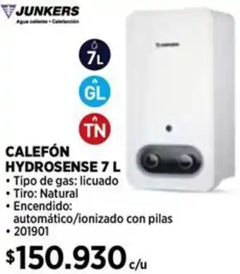 Construmart JUNKERS CALEFÓN HYDROSENSE 7L oferta