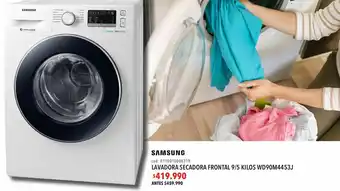 Lavadora secadora frontal 9/5 kilos wd90m4453j