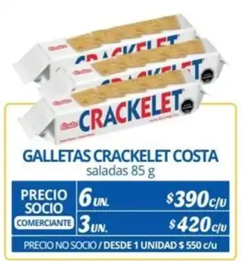 Alvi GALLETAS CRACKELET COSTA saladas 6un 85g oferta