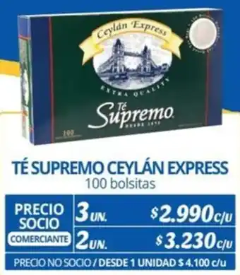 Alvi TÉ SUPREMO CEYLÁN EXPRESS 3un 100 bolsitas oferta
