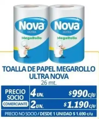 Alvi TOALLA DE PAPEL MEGAROLLO ULTRA NOVA 4un 26mt oferta