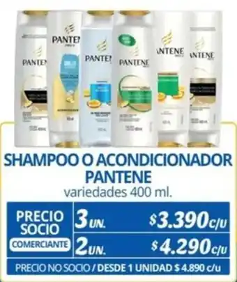 Alvi SHAMPOO O ACONDICIONADOR SHAMPOO O ACONDICIONADOR PANTENE variedades 3un 400ml oferta