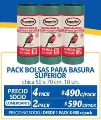 Alvi PACK BOLSAS PARA BASURA SUPERIOR chica 50 x 70cm 10un oferta