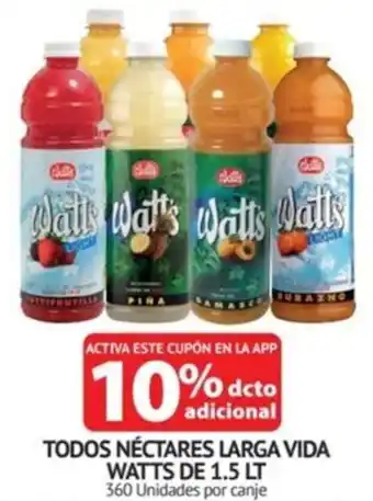 Alvi TODOS NÉCTARES LARGA VIDA WATTS DE 1.5LT oferta