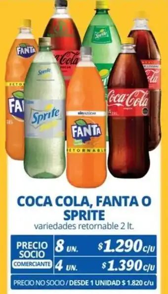 Alvi COCA COLA, FANTA O SPRITE variedades retornable 2It oferta