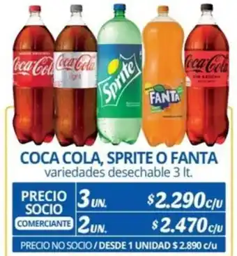 Alvi COCA COLA, SPRITE O FANTA variedades desechable 3It oferta