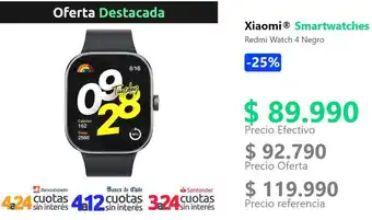 PC Factory Xiaomi Smartwatches Redmi Watch 4 Negro oferta