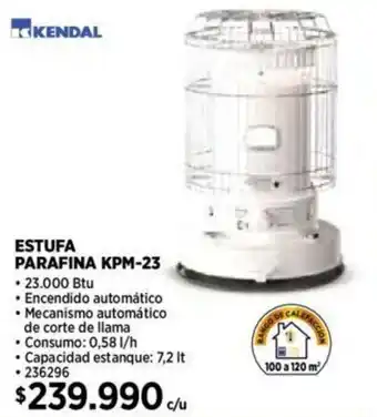 Construmart KENDAL ESTUFA PARAFINA KPM-23 oferta