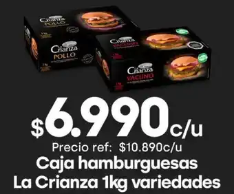 Jumbo Caja hamburguesas La Crianza 1kg variedades oferta