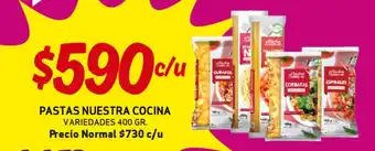 Mayorista 10 PASTAS NUESTRA COCINA VARIEDADES 400 GR. oferta