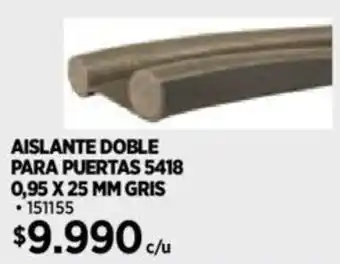 Construmart AISLANTE DOBLE PARA PUERTAS 5418 0,95 X 25 MM GRIS oferta