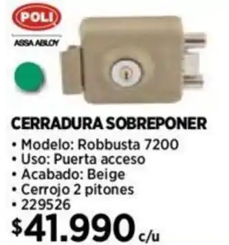 Construmart POLI CERRADURA SOBREPONER oferta