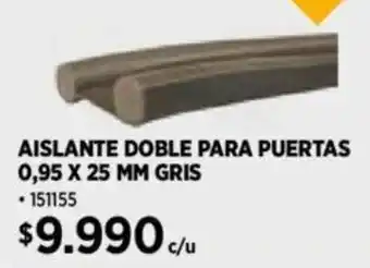 Construmart AISLANTE DOBLE PARA PUERTAS 0,95 X 25 MM GRIS oferta