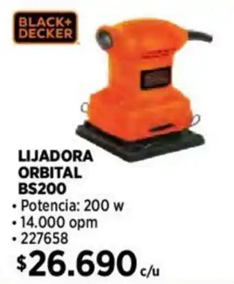 Construmart BLACK+ DECKER LIJADORA ORBITAL BS200 oferta
