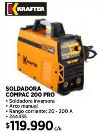 Construmart KRAFTER SOLDADORA COMPAC 200 PRO oferta
