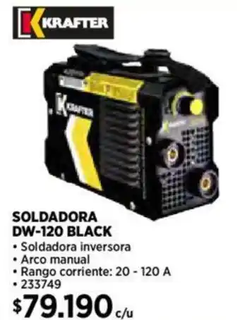 Construmart KRAFTER SOLDADORA DW-120 BLACK oferta