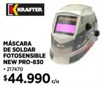 Construmart KRAFTER MÁSCARA DE SOLDAR FOTOSENSIBLE NEW PRO-830 oferta