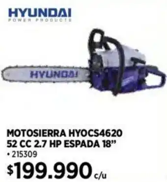 Construmart HYUNDAI MOTOSIERRA HYOCS4620 52 CC 2.7 HP ESPADA 18" oferta