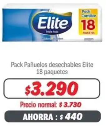 Mayorista 10 Pack Pañuelos desechables Elite 18 paquetes oferta