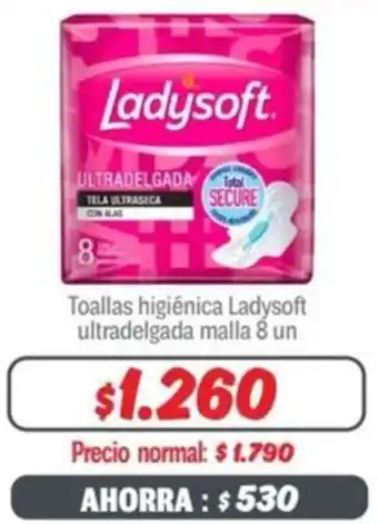 Mayorista 10 Toallas higiénica Ladysoft ultradelgada malla 8 un oferta