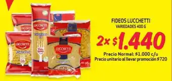 Mayorista 10 FIDEOS LUCCHETTI VARIEDADES 2x400G oferta