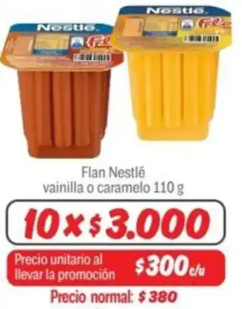 Mayorista 10 Flan Nestlé vainilla o caramelo 10x110g oferta