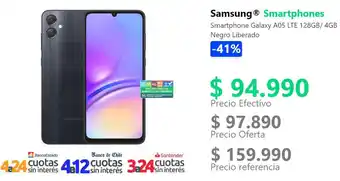PC Factory Samsung Smartphone Galaxy A05 LTE 128GB/4GB Negro Liberado oferta