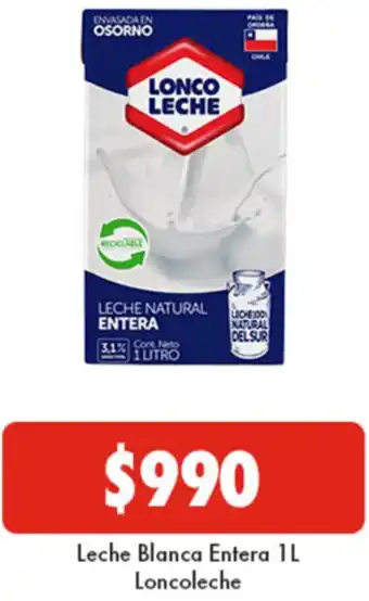 Super Bodega a Cuenta Loncoleche Leche Blanca Entera 1L oferta