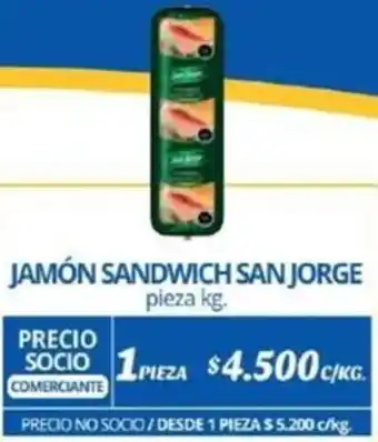 Alvi JAMÓN SANDWICH SAN JORGE 1PIEZA x kg oferta