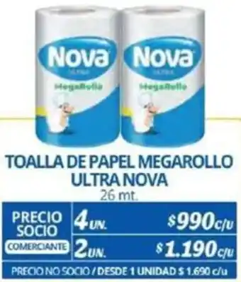 Alvi TOALLA DE PAPEL MEGAROLLO ULTRA NOVA 4un x 26mt oferta