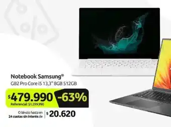 PC Factory Notebook Samsung GB2 Pro Core i5 13,3" 8GB 512GB oferta