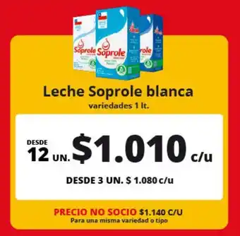 Alvi Leche Soprole blanca variedades 1 lt. 12 un. oferta