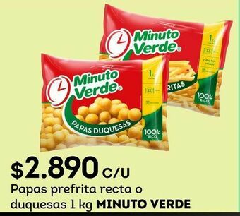 Tottus Papas fritas congeladas minuto verde oferta