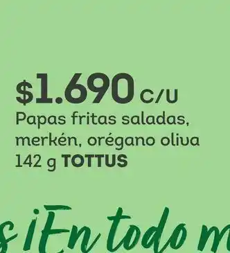 Tottus Papas fritas tottus 142 gr oferta