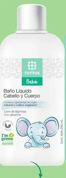 Tottus Baño liquido bebé 250 ml oferta