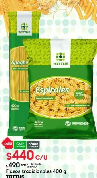 Tottus Fideos tottus oferta