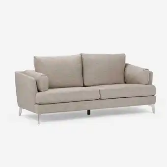 Abcdin Sofá Rosen Alghero Tela Baobad 3 Cuerpos Crema oferta