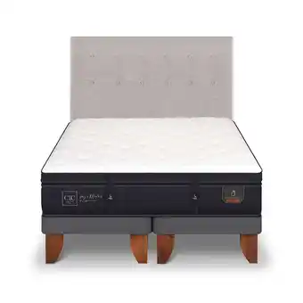 Abcdin Cama Europea CIC Base Dividida 2 Plazas Súper Premium + Respaldo oferta