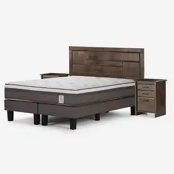 Abc Cama Europea Rosen Base Dividida 2 Plazas Dolce + Respaldo + 2 Veladores oferta
