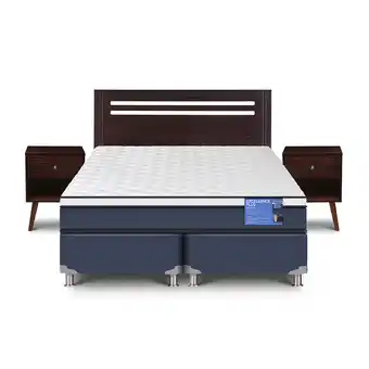 Abcdin Cama Americana CIC Base Dividida 2 Plazas Excellence Plus + Respaldo + 2 Veladores Munich oferta