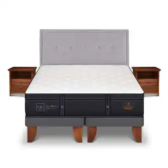 Abcdin Cama Europea CIC Base Dividida King Grand Premium + Respaldo + Veladores oferta